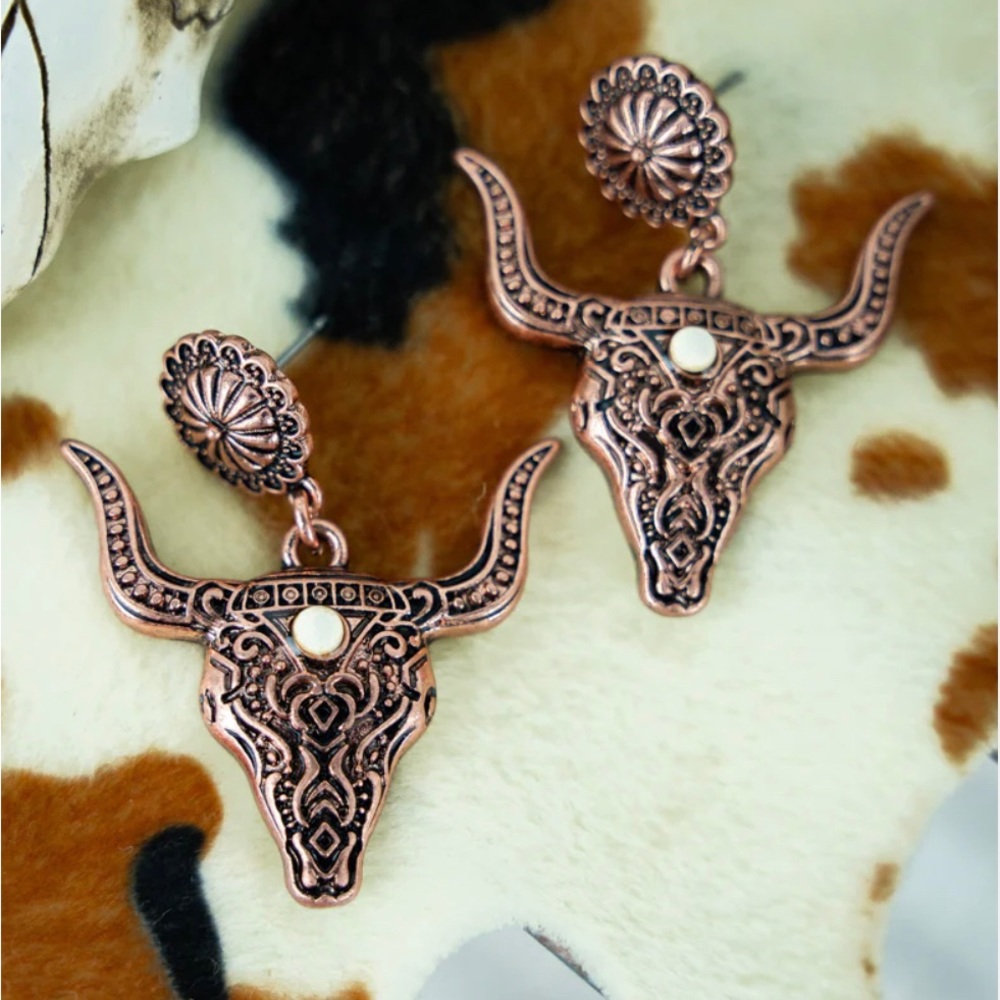 Natural Cartwright Steer Earrings(New)
